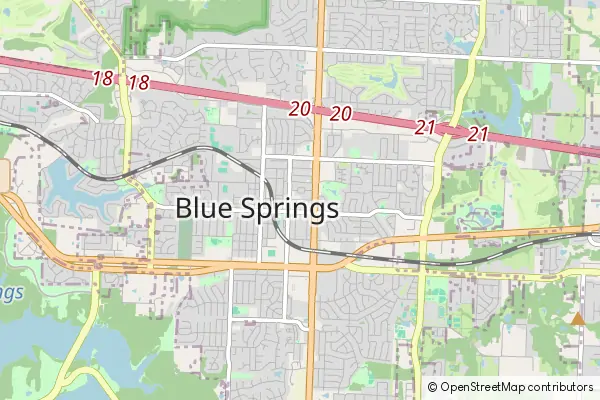 Mapa Blue Springs