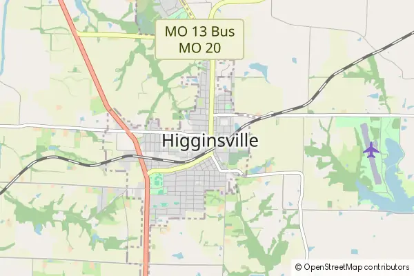 Mapa Higginsville