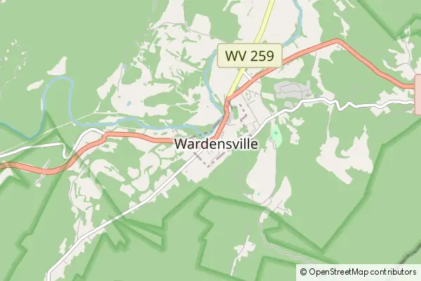 Mapa Wardensville