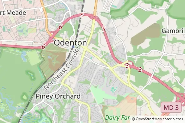 Mapa Odenton