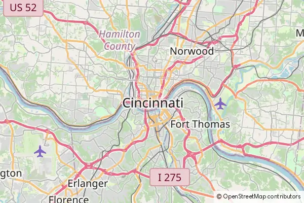 Mapa Cincinnati