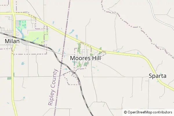 Mapa Moores Hill