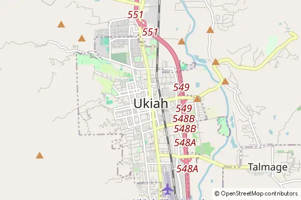 Mapa Ukiah