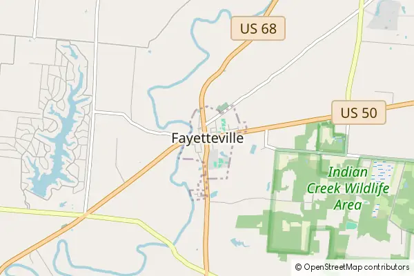 Mapa Fayetteville