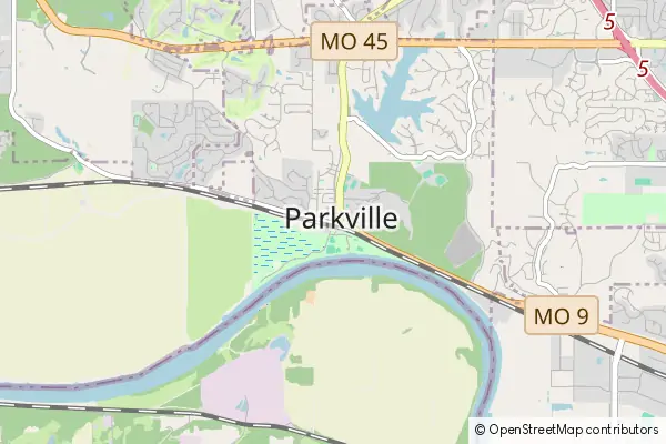 Mapa Parkville