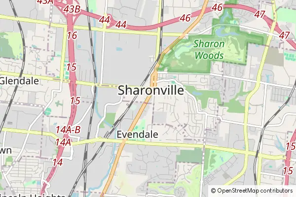 Mapa Sharonville