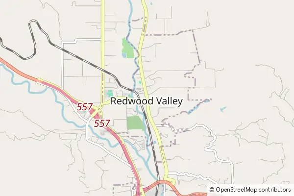 Mapa Redwood Valley