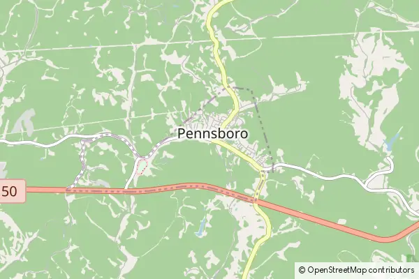 Mapa Pennsboro