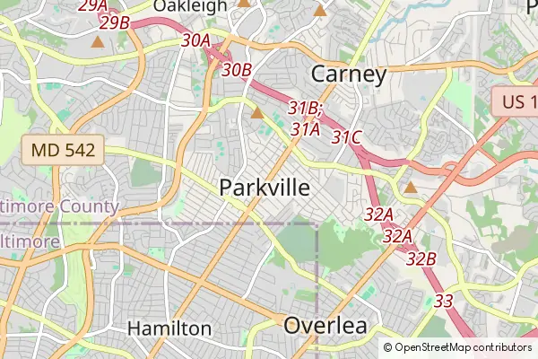 Mapa Parkville