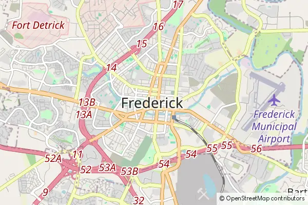 Mapa Frederick