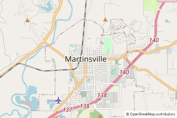 Mapa Martinsville