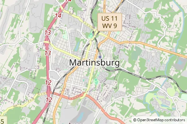 Mapa Martinsburg