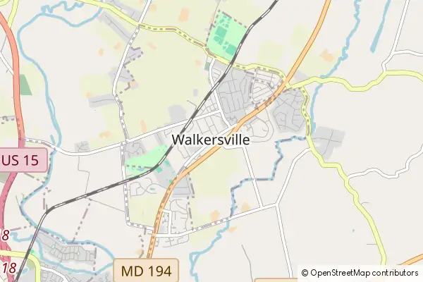 Mapa Walkersville