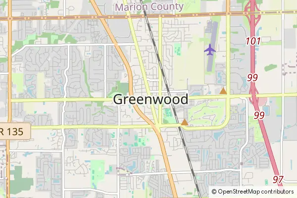 Mapa Greenwood