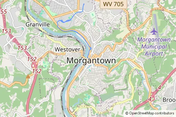 Mapa Morgantown