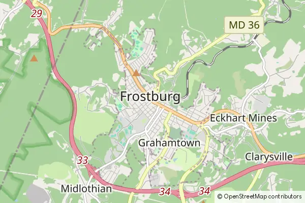 Mapa Frostburg