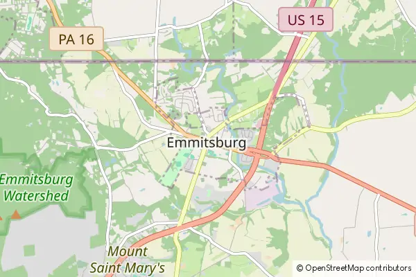 Mapa Emmitsburg