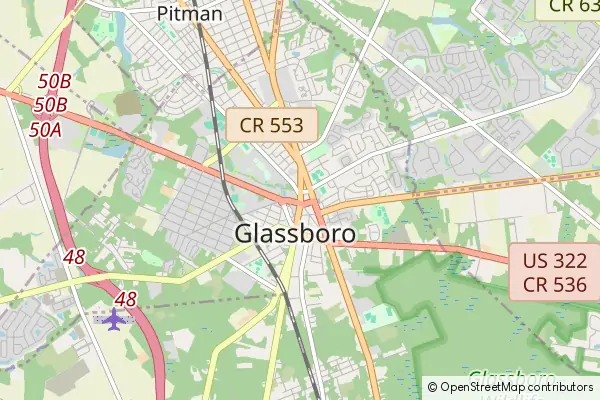 Mapa Glassboro