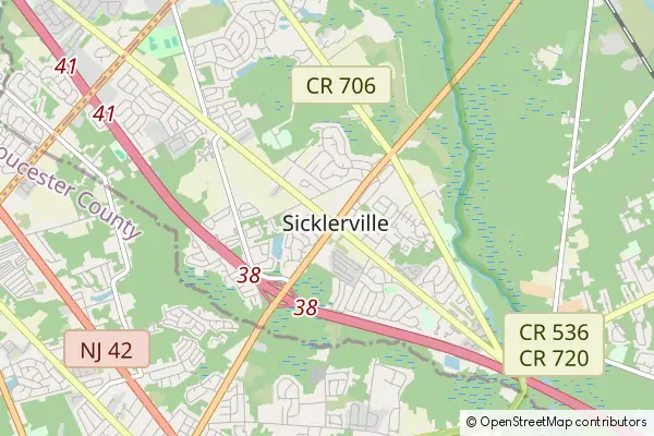 Mapa Sicklerville