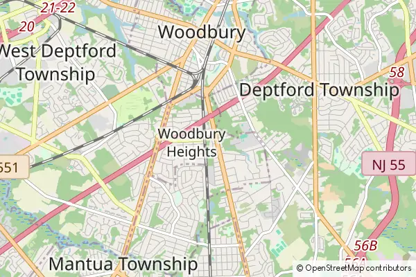 Mapa Woodbury Heights