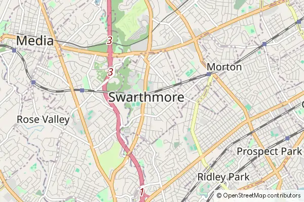 Mapa Swarthmore