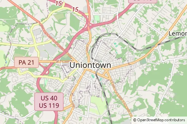 Mapa Uniontown