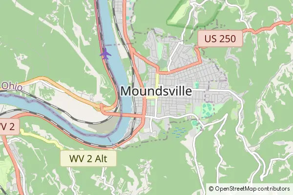 Mapa Moundsville