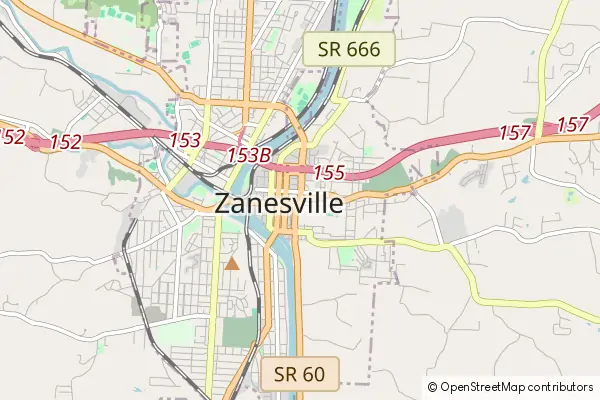 Mapa Zanesville