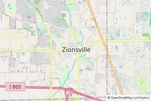 Mapa Zionsville