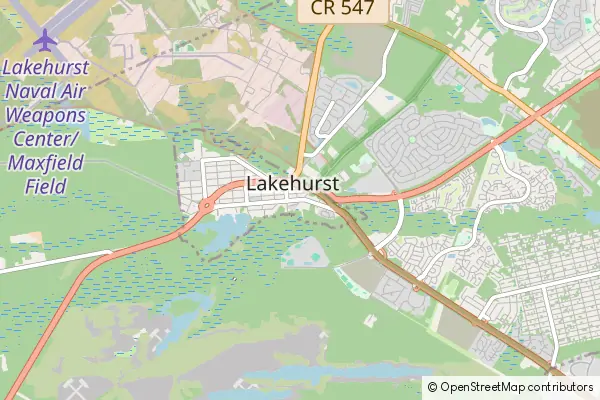 Mapa Lakehurst