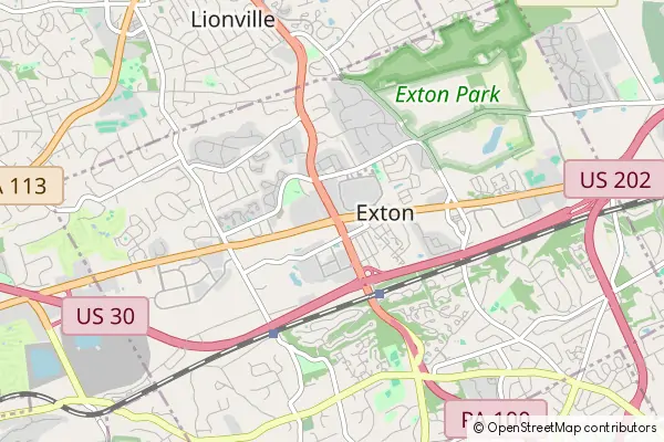 Mapa Exton