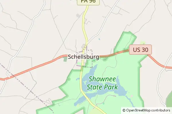 Mapa Schellsburg