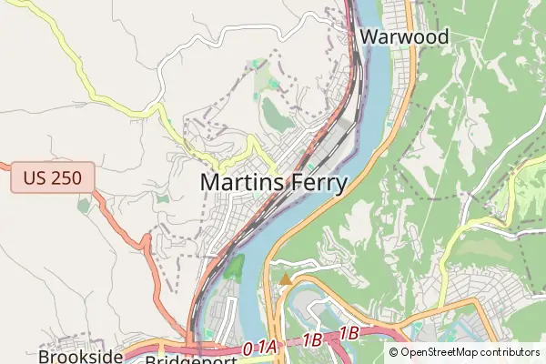 Mapa Martins Ferry