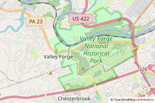 Mapa Valley Forge