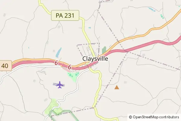 Mapa Claysville