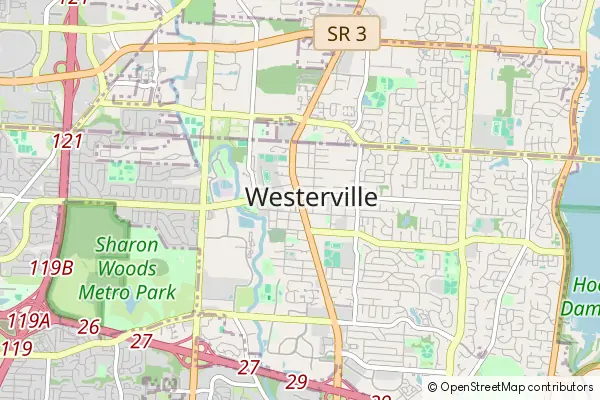 Mapa Westerville