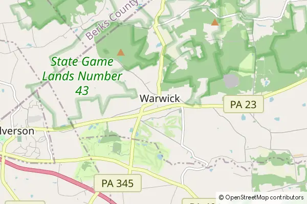 Mapa Warwick Township