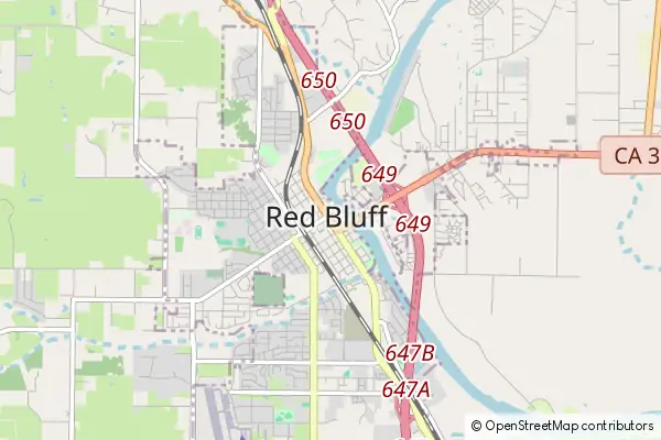 Mapa Red Bluff