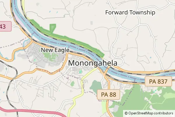 Mapa Monongahela