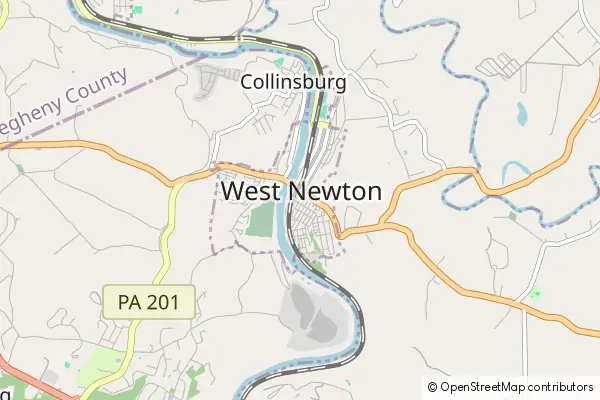 Mapa West Newton