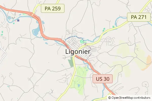 Mapa Ligonier