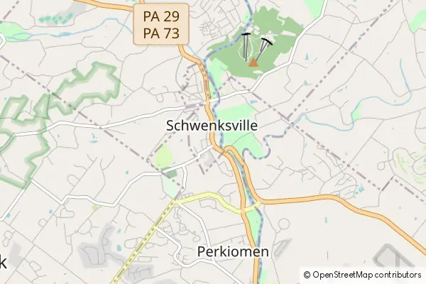 Mapa Schwenksville