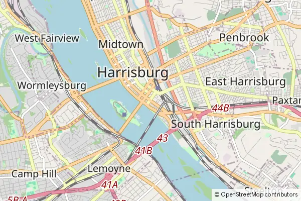 Mapa Harrisburg