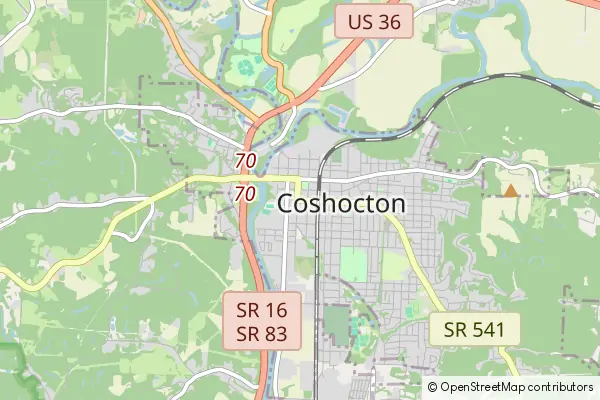 Mapa Coshocton