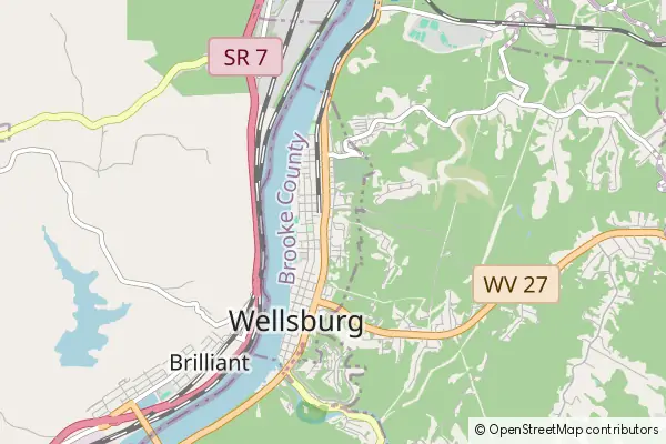 Mapa Wellsburg