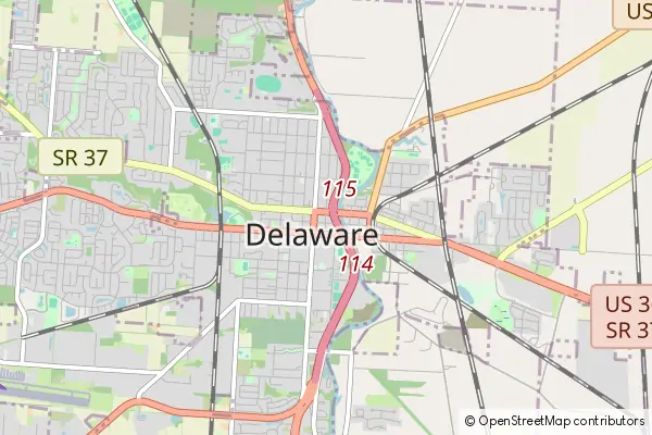 Mapa Delaware