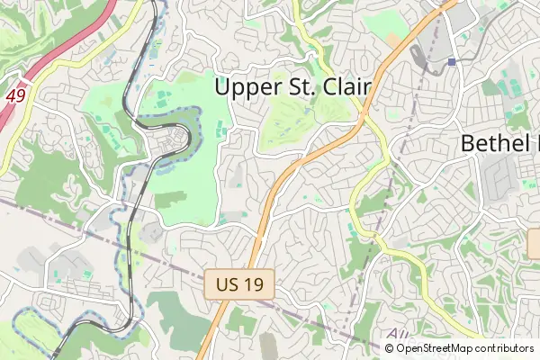 Mapa Upper Saint Clair