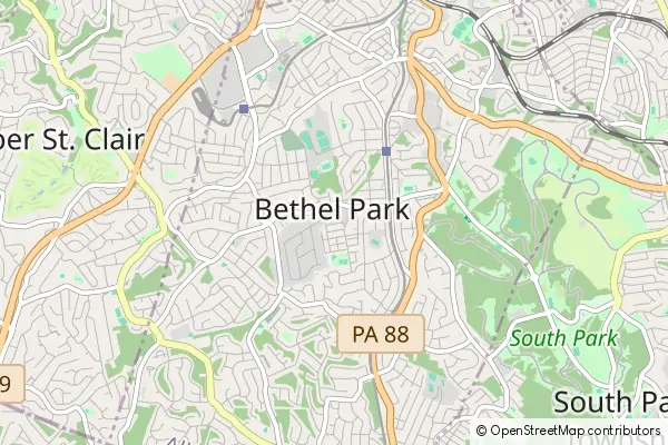 Mapa Bethel Park