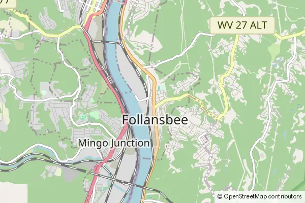 Mapa Follansbee