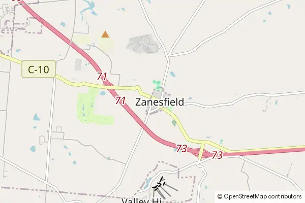 Mapa Zanesfield